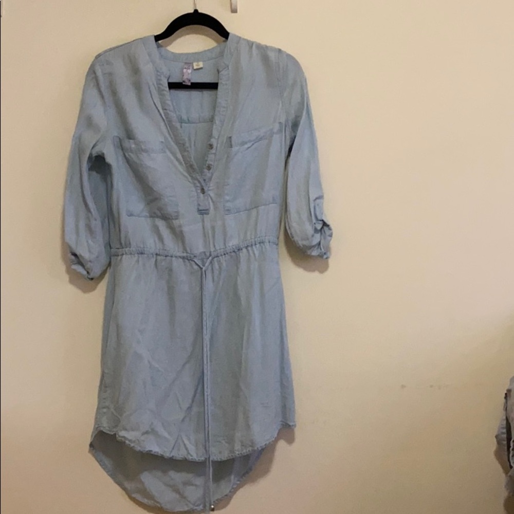 Chambray drawstring dress. Size Small.